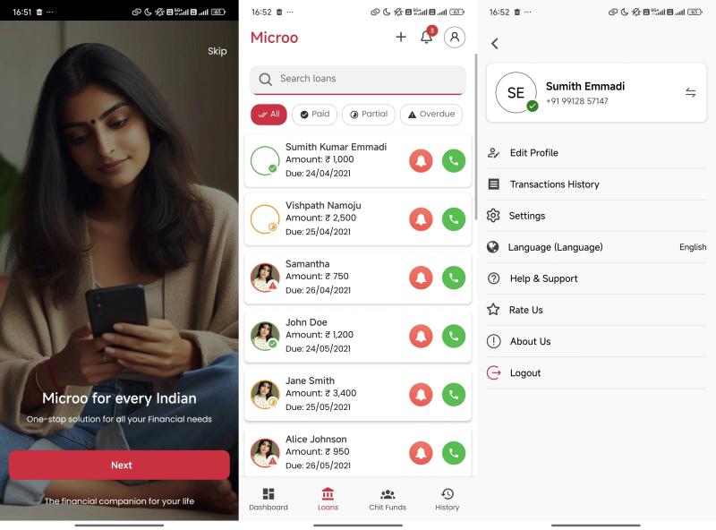 Microo – Finance Manager App for Local Lenders